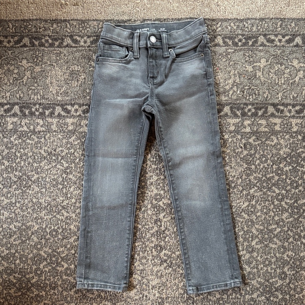 Old Navy Kids Boys Gray Slim Jeans 5